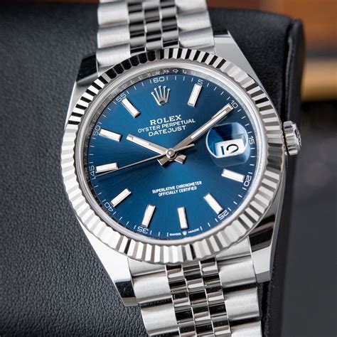 rolex datejust blue stick dial face|rolex datejust blue for sale.